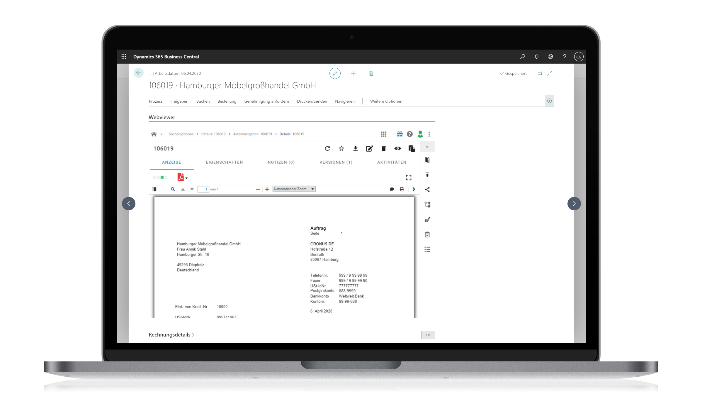 d.velop connect for Microsoft Dynamics 365 Business Central