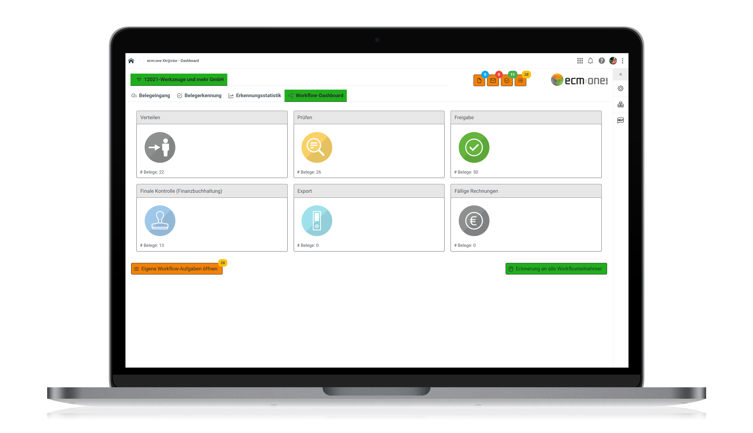 ecm:one Invoices for GDI