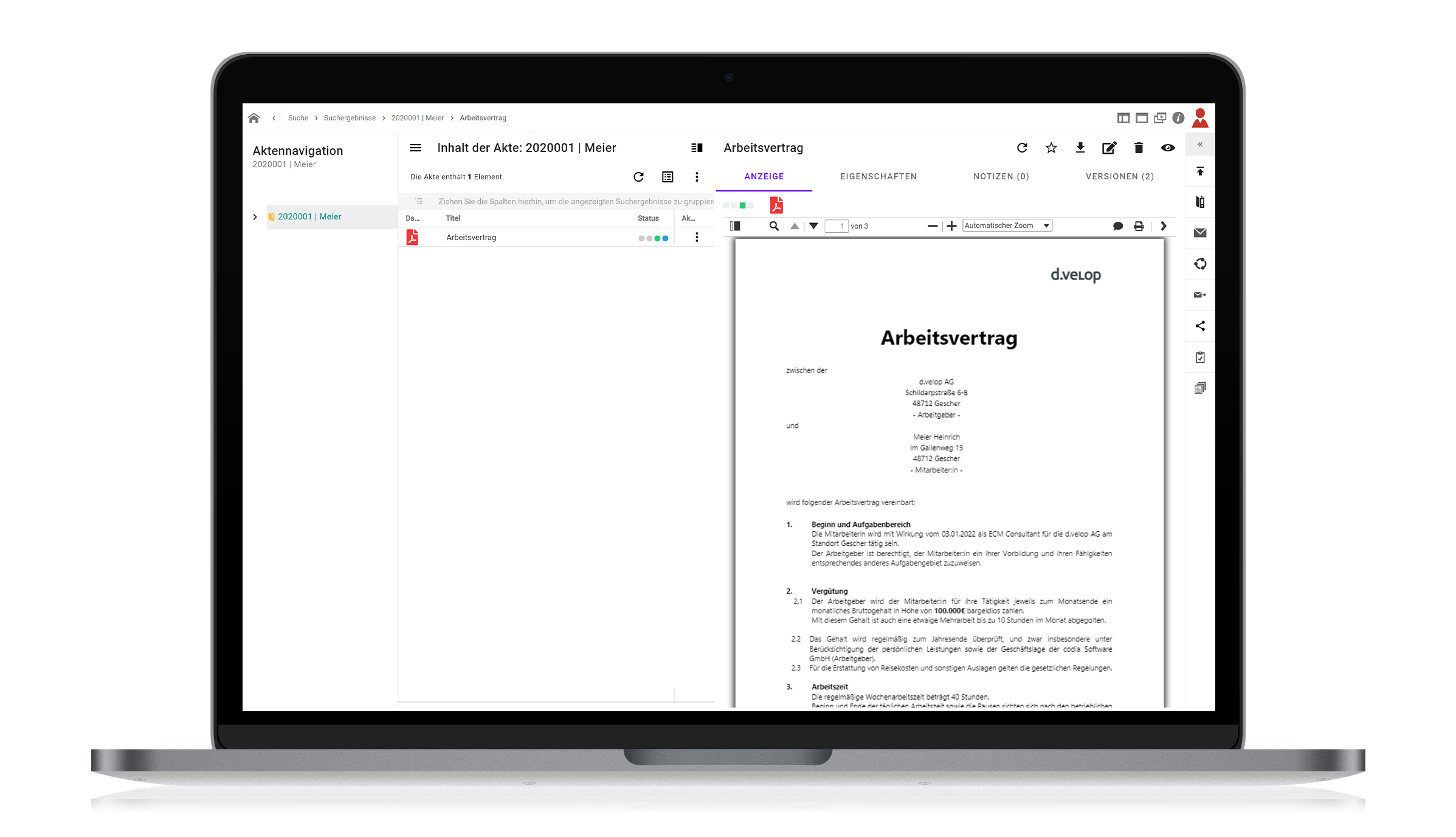 d.velop template management