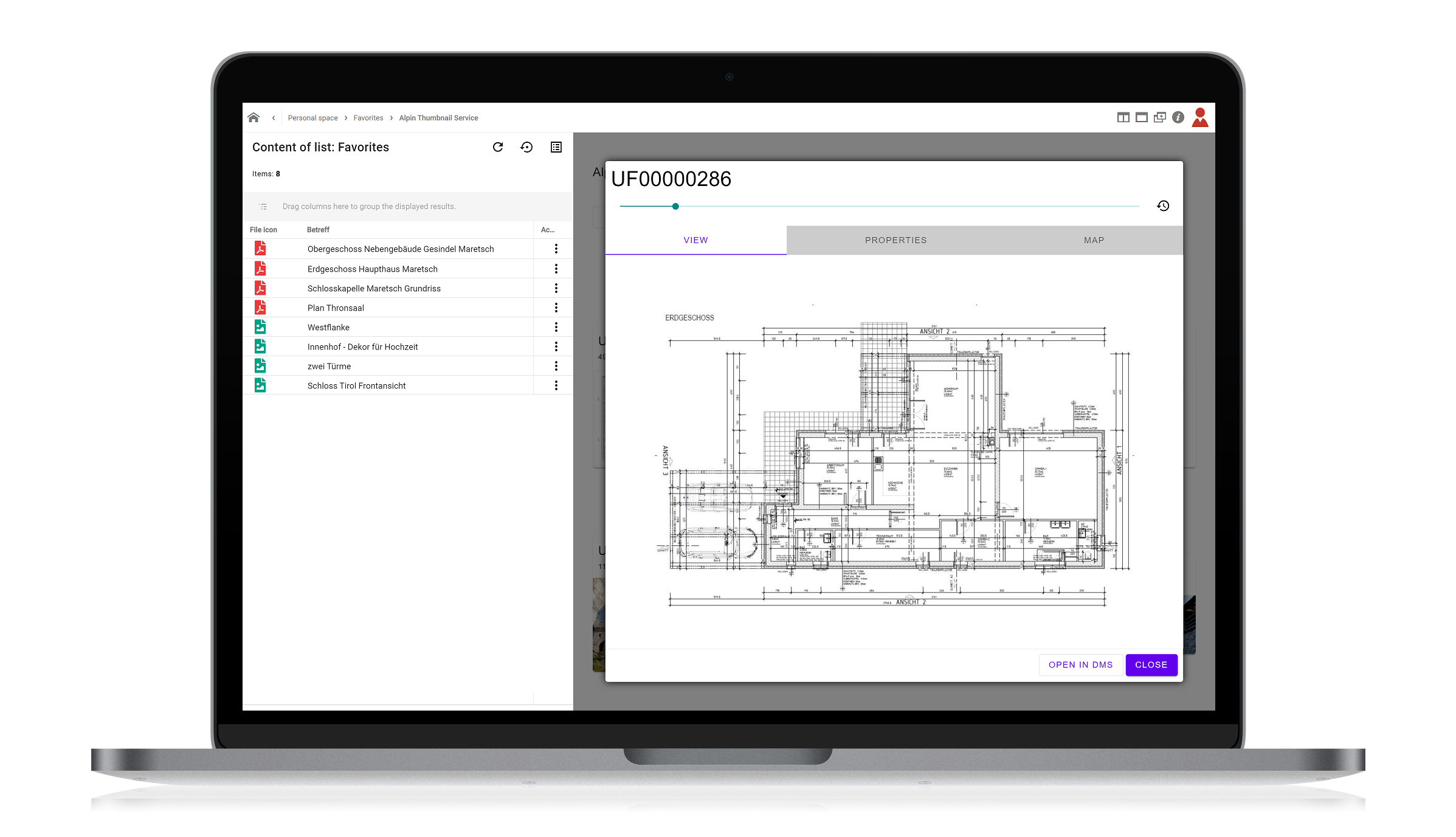 Alpin | Thumbnail App for d.velop documents