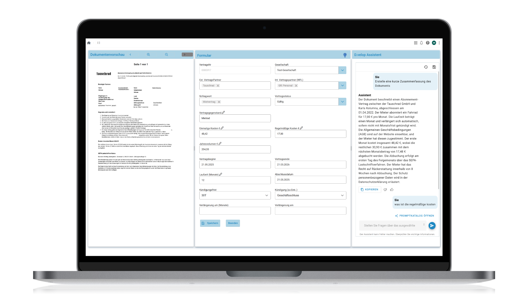 ecm:one Vertragsmanagement