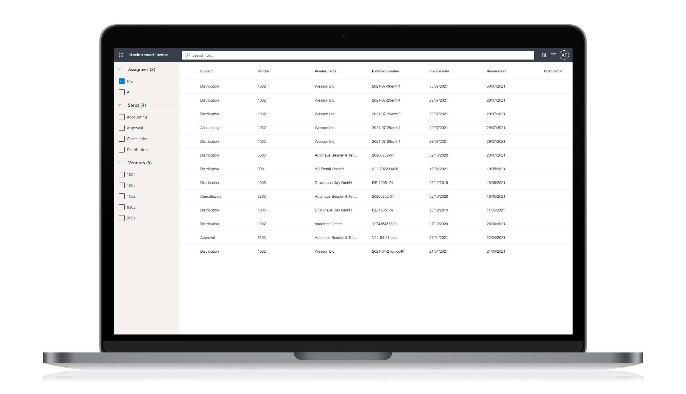 d.velop invoices for Microsoft 365