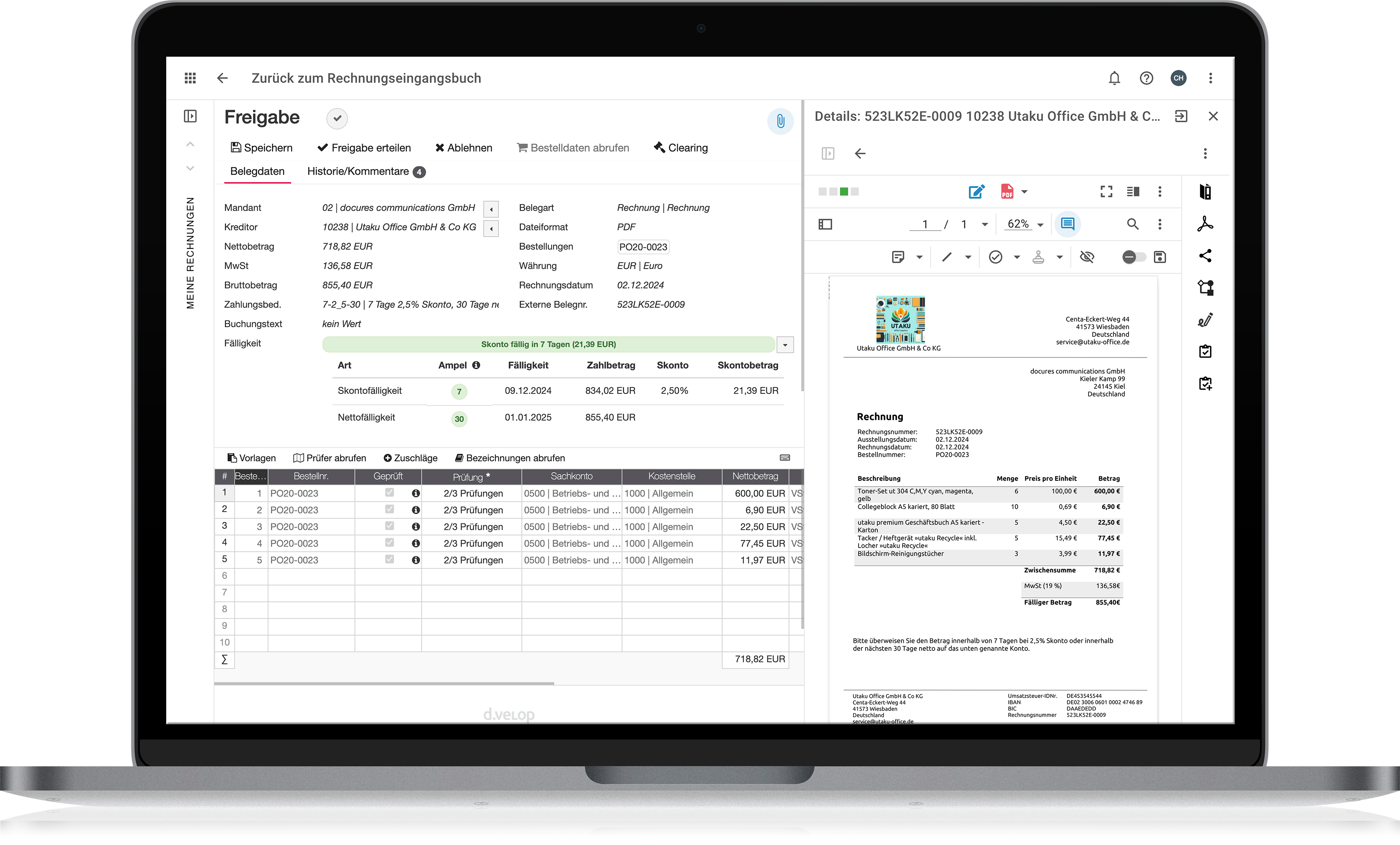 d.velop invoices