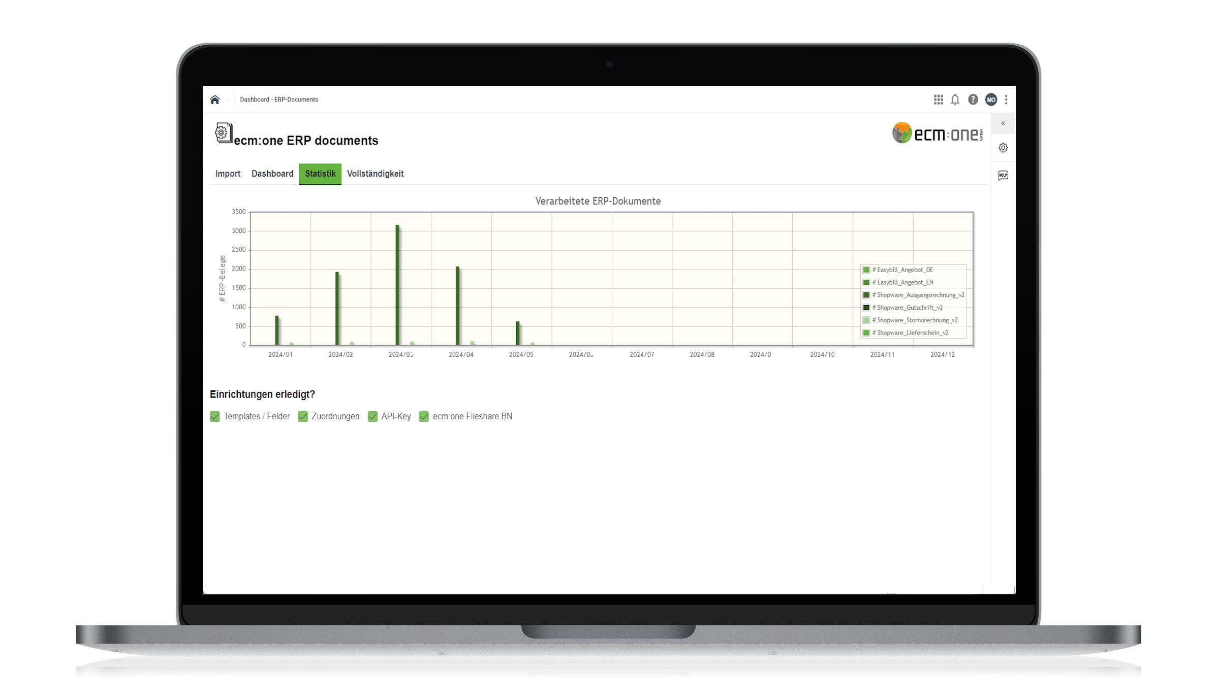 ecm:one ERP documents