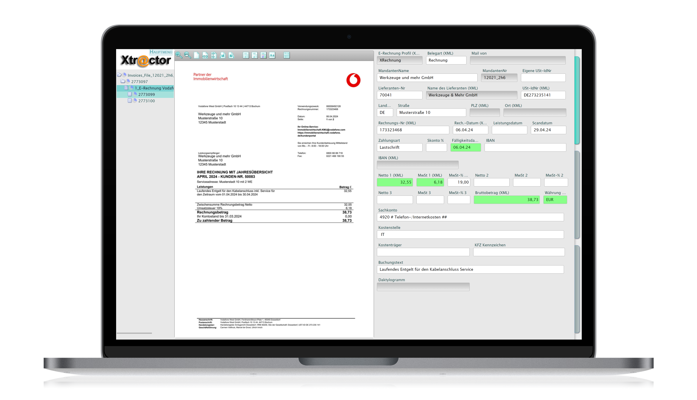 ecm:one Invoices for DATEV: E-Rechnungen