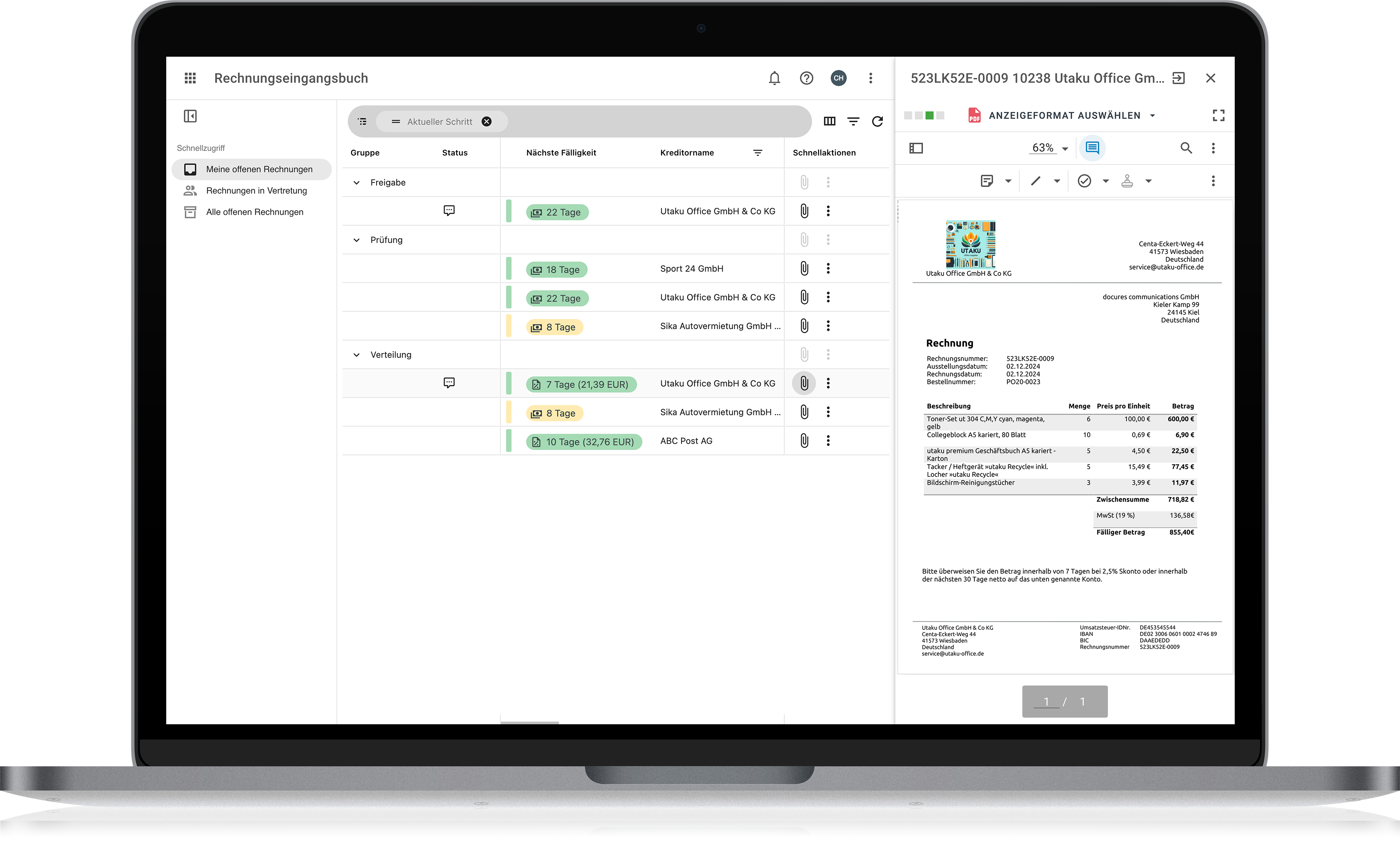 d.velop invoices