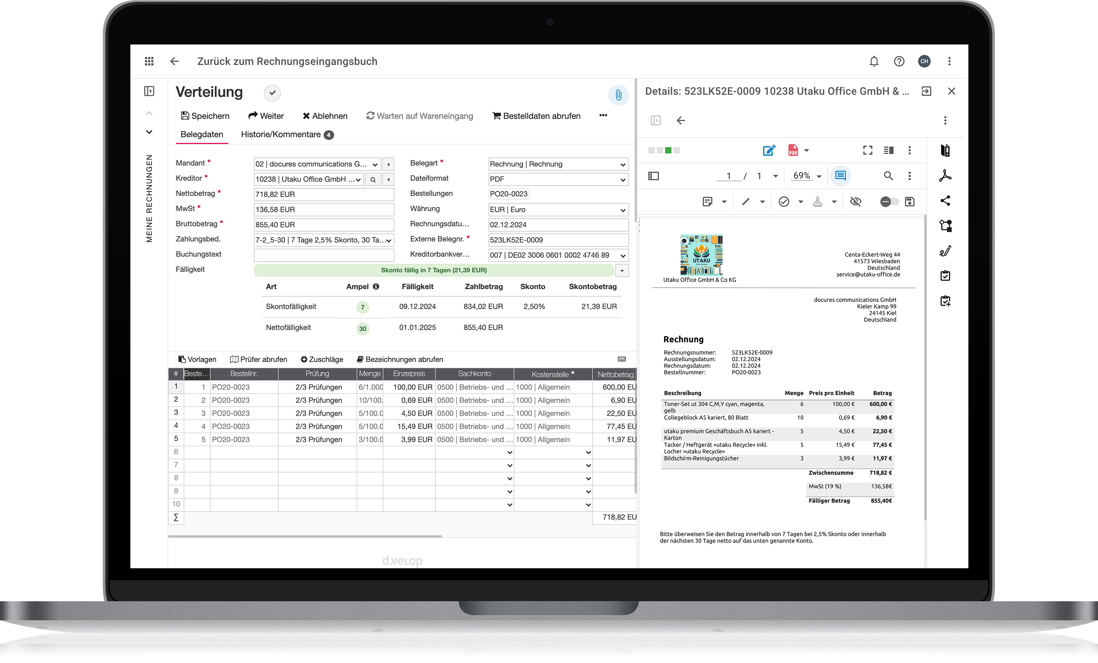 d.velop invoices