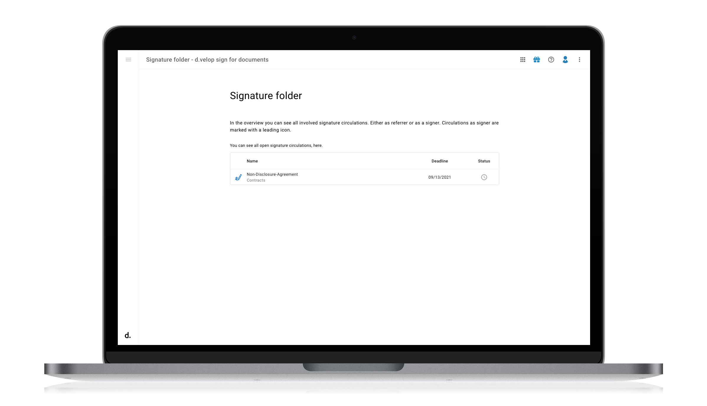 d.velop sign for documents